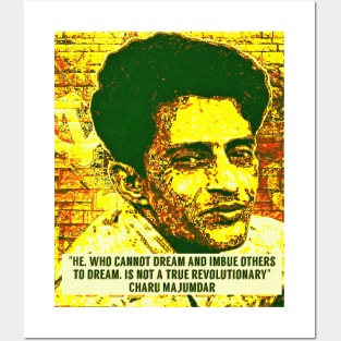 Charu Majumdar Naxalite Revolutionary Quote Yellow Posters and Art